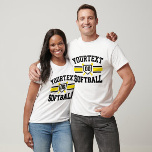 Personalized ADD NAME Softball Player Varsity Team T-Shirt