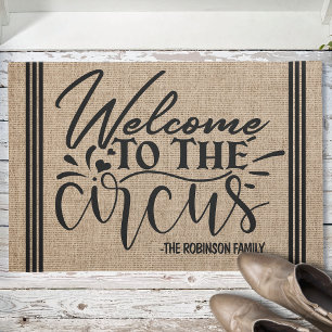 Personalized ADD NAME Welcome To The Circus Doormat