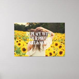 Personalized Add Photograph Art Custom Made Canvas Print