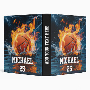 Personalized Add Your Name And Number basketball   Binder