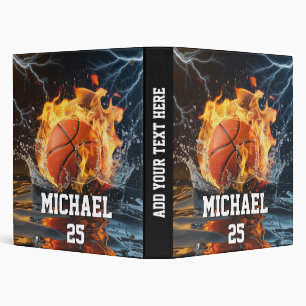 Personalized Add Your Name And Number basketball   Binder