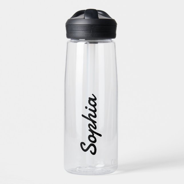 Personalized Add Your Name Clear Water Bottle (Front)