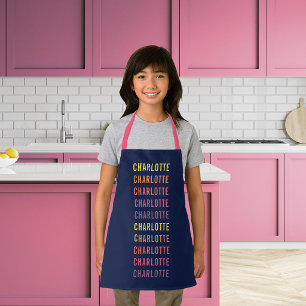 Personalized Add Your Name Fun Colour Gradient Apron