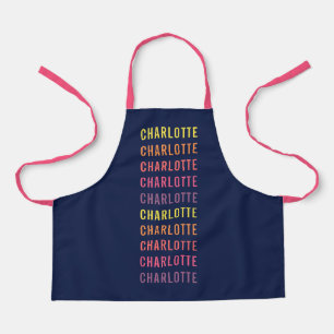 Personalized Add Your Name Fun Colour Gradient Apron