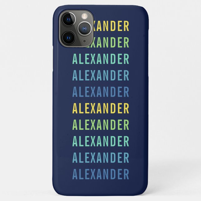 Personalized Add Your Name Fun Colour Gradient Case-Mate iPhone Case (Back)