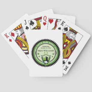 Personalized Add Your Name Play Golf Logo Playing Cards