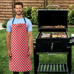 Personalized Add Your Name Red Gingham Apron<br><div class="desc">Personalized Apron featuring a red gingham pattern with a blue script for your name. It makes a great gift for one that likes to cook or BBQ. Personalize it by replacing the placeholder text. For more options such as to change the font and it's size/colour or the spacing between letters...</div>