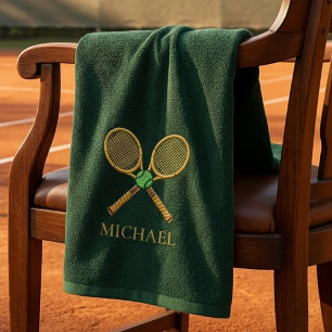 Personalized Add Your Name Tennis Ball Rackets     Hand Towel