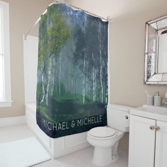 Personalized Add Your Own Name Shower Curtain (In Situ)