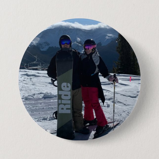Personalized Add your own photo 3 Inch Round Button (Front)