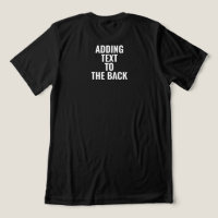 Personalized Adding Text To The Back Custom