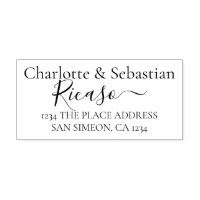 Personalized Address Elegant Scroll Text