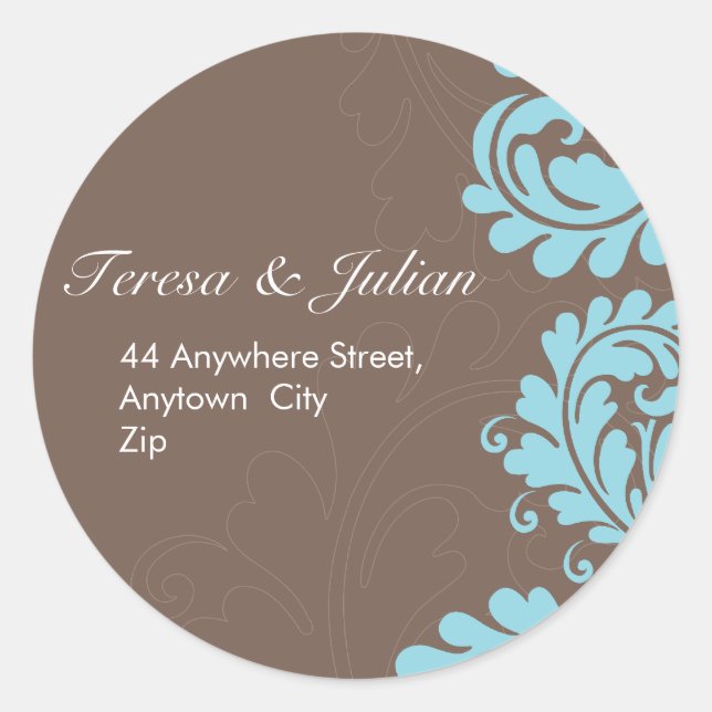 PERSONALIZED ADDRESS LABEL :: bold flourish 13 (Front)