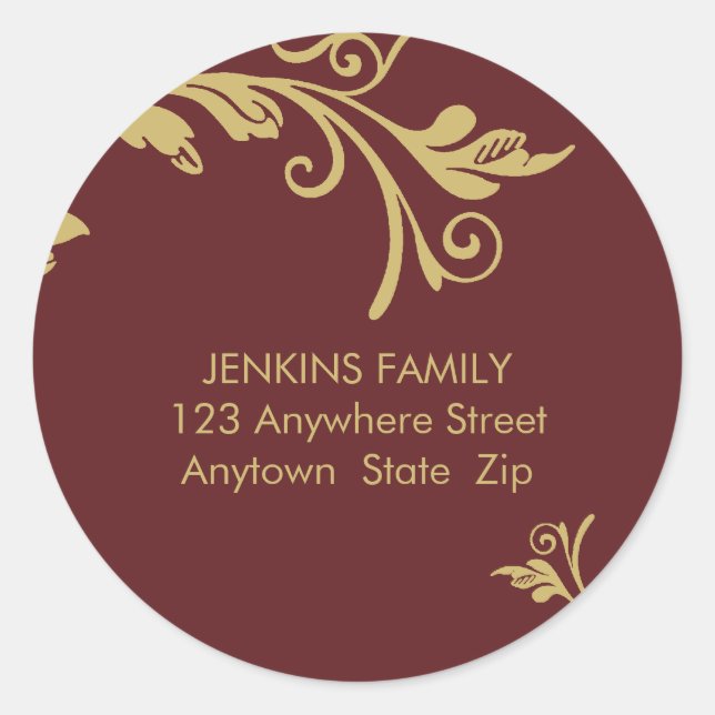 PERSONALIZED ADDRESS LABEL :: bold vine 2B (Front)