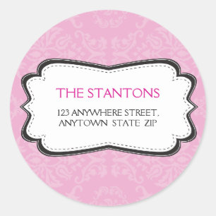 PERSONALIZED ADDRESS LABEL :: divinely damask 1B