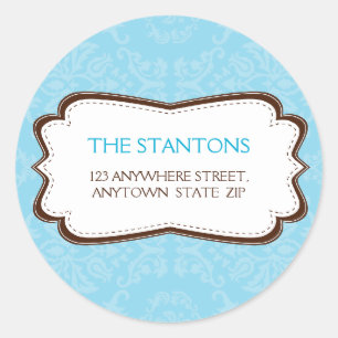 PERSONALIZED ADDRESS LABEL :: divinely damask 4B