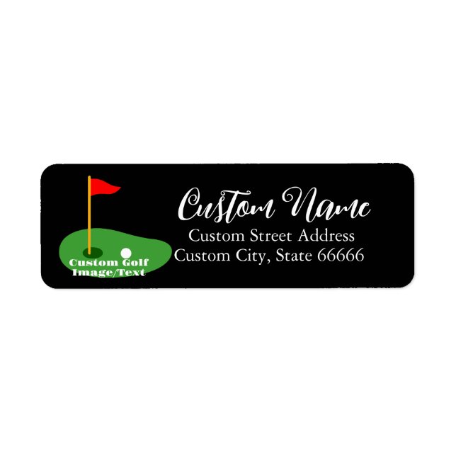 Personalized Address Labels, Custom Golf (Front)
