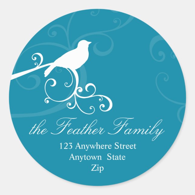 PERSONALIZED ADDRESS LABELS :: whimsicalbird 3 (Front)