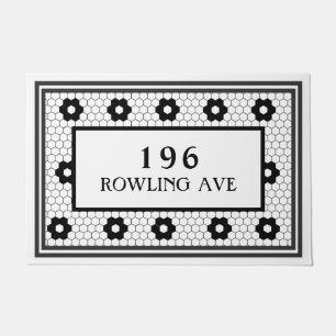 Personalized Address Number Tile Design  Doormat