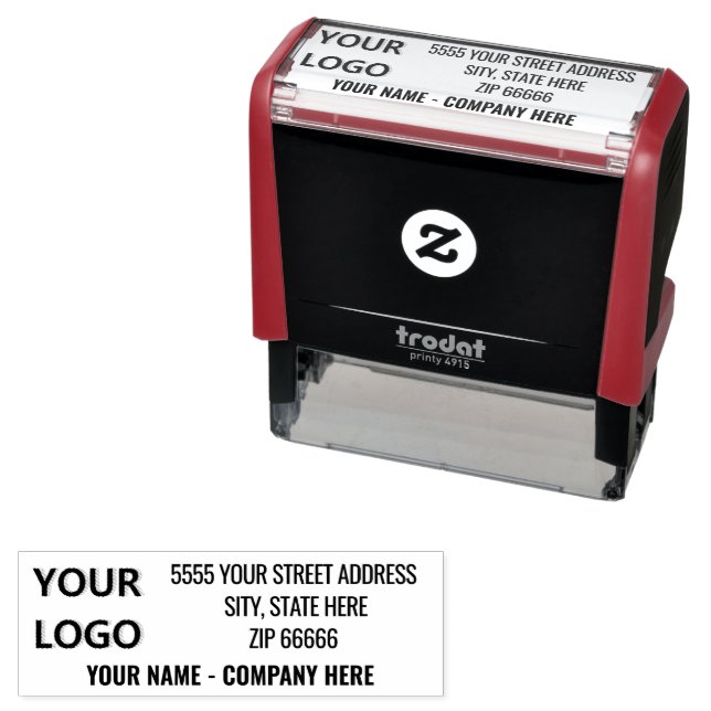 Personalized Address Self-inking Stamp Template (In Situ)
