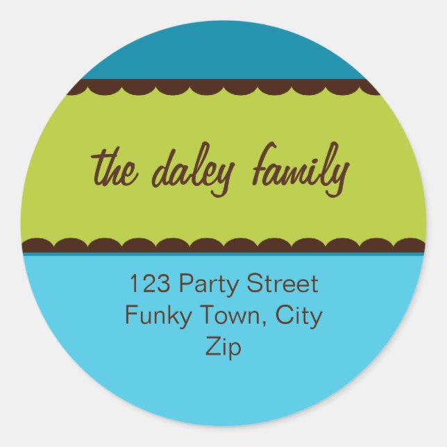 PERSONALIZED ADDRESS STICKERS :: circus 1 (Front)