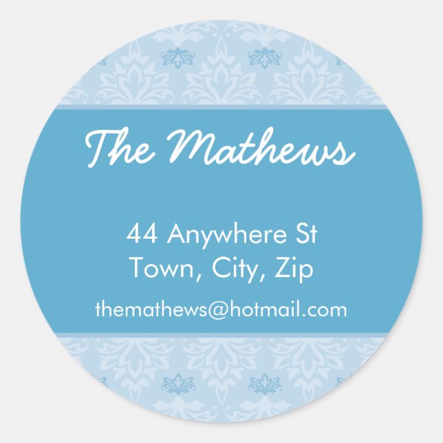 PERSONALIZED ADDRESS STICKERS :: pretty 1 (Front)