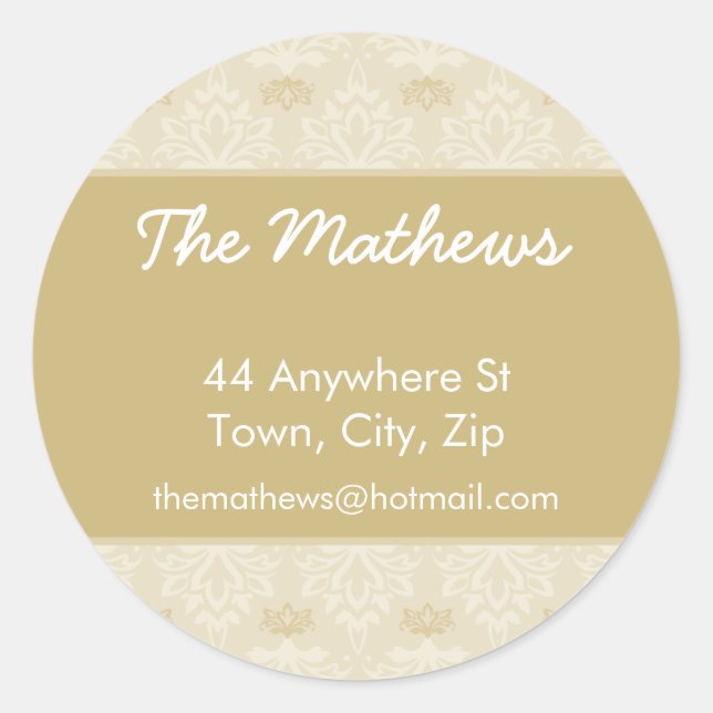 PERSONALIZED ADDRESS STICKERS :: pretty 3 (Front)