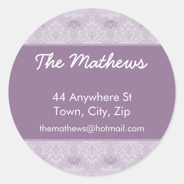 PERSONALIZED ADDRESS STICKERS :: pretty 5 (Front)