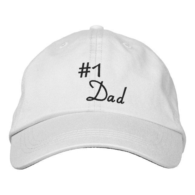 Personalized Adjustable Hat/#1 Dad Embroidered Hat (Front)