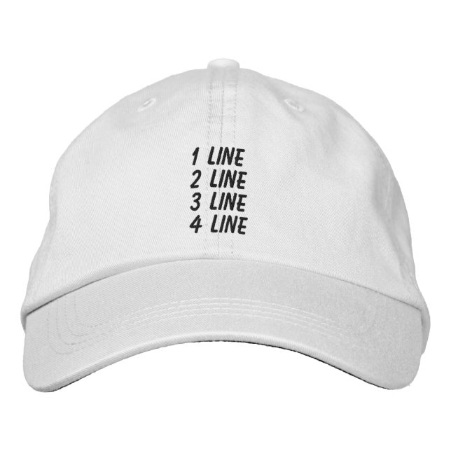 Personalized Adjustable Make It Yourself Embroidered Hat (Front)