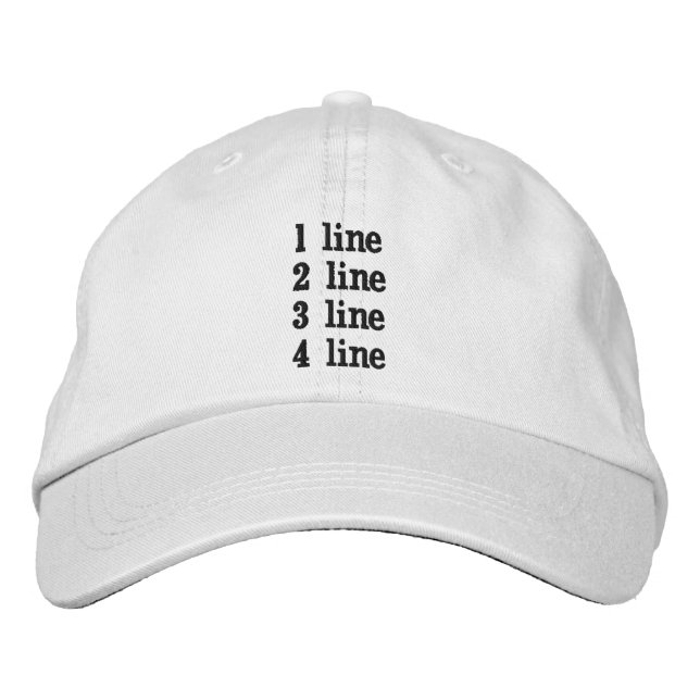 Personalized Adjustable Make It Yourself Embroidered Hat (Front)