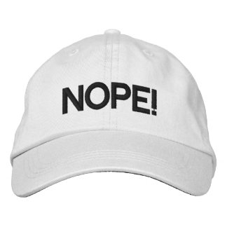 Personalized Adjustable "Nope!" Hat