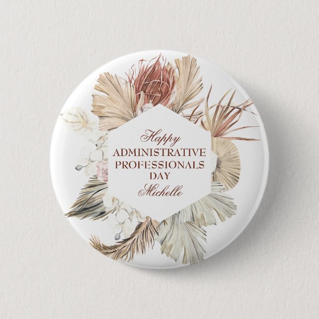 Personalized Administrative Professionals Day 2 Inch Round Button (Front)