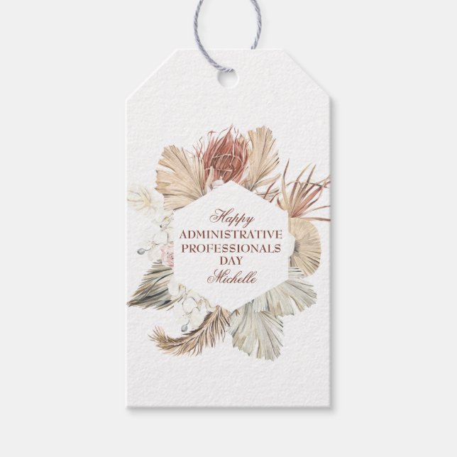 Personalized Administrative Professionals Day Gift Tags (Front)