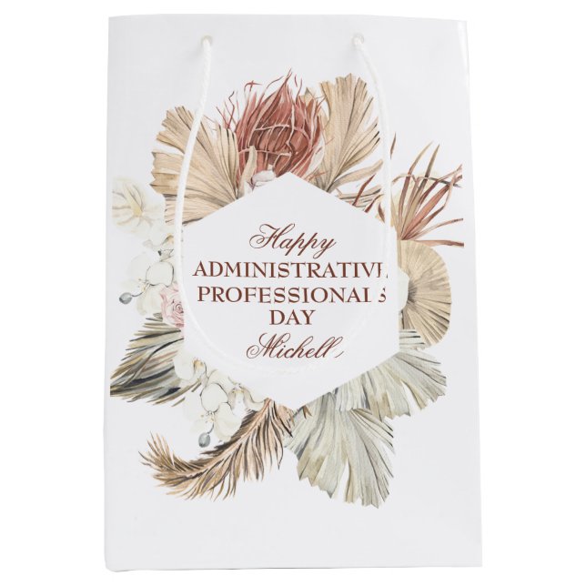 Personalized Administrative Professionals Day Medium Gift Bag (Front)