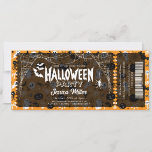 Personalized "Admit One" Invitation with Ghosts