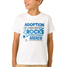 Personalized Adoption Rocks Blue Grey