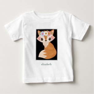 Personalized Adorable Baby Fox T-Shirt