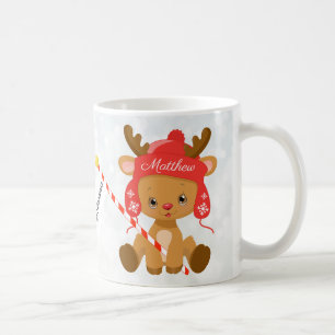 Personalized Adorable Baby Reindeer Coffee Mug