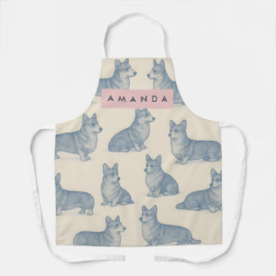 Personalized Adorable Corgi Pattern Apron