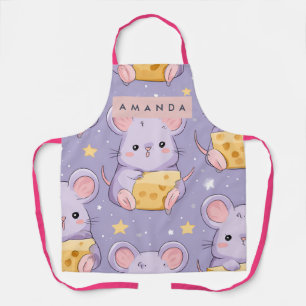Personalized Adorable Kawaii Mice Pattern Apron