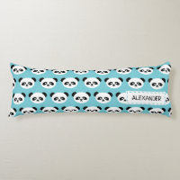 Personalized Adorable Panda Bear Pattern Blue Kids