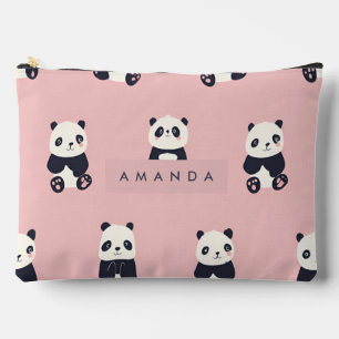 Personalized Adorable Panda Pattern Accessory Pouch
