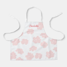 Personalized Adorable Pink Flower Child Apron