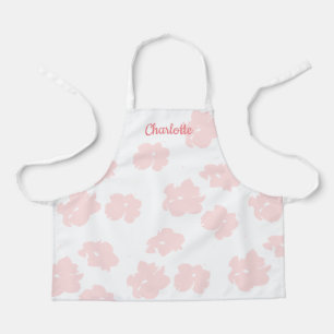 Personalized Adorable Pink Flower Child Apron