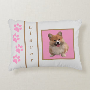 Personalized Adorable Welsh Corgi Accent Pillow