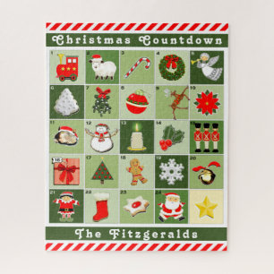 Personalized Advent Calendar Jigsaw Puzzle