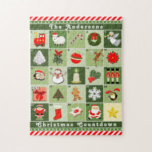 Personalized Advent Calendar Jigsaw Puzzle