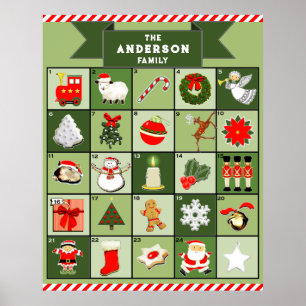 Personalized Advent Calendar Poster