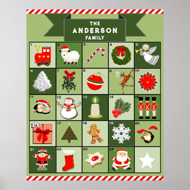Personalized Advent Calendar Poster (Front)